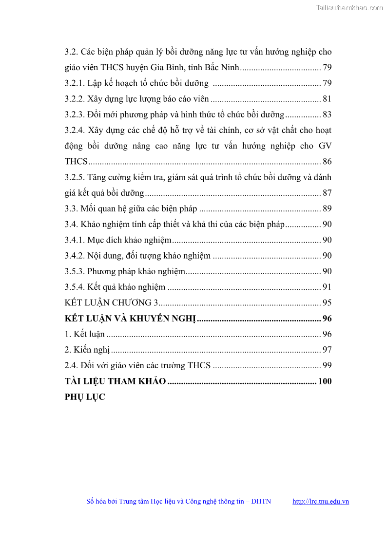 Luận văn thạc sĩ khoa học giáo dục Quản lý bồi dưỡng năng lực tư vấn hướng nghiệp cho giáo viên ở các trường trung học cơ sở huyện Gia Bình, tỉnh Bắc Ninh - 1 Trang 8