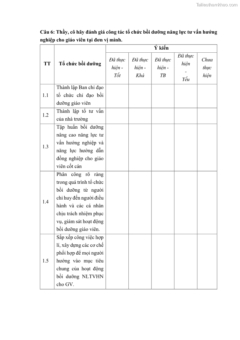 Luận văn thạc sĩ khoa học giáo dục Quản lý bồi dưỡng năng lực tư vấn hướng nghiệp cho giáo viên ở các trường trung học cơ sở huyện Gia Bình, tỉnh Bắc Ninh - 11 Trang 123