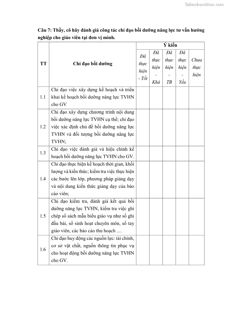 Luận văn thạc sĩ khoa học giáo dục Quản lý bồi dưỡng năng lực tư vấn hướng nghiệp cho giáo viên ở các trường trung học cơ sở huyện Gia Bình, tỉnh Bắc Ninh - 11 Trang 124