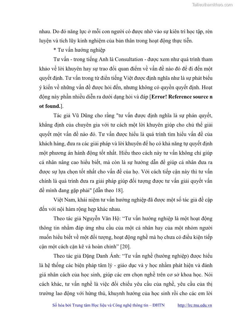 Luận văn thạc sĩ khoa học giáo dục Quản lý bồi dưỡng năng lực tư vấn hướng nghiệp cho giáo viên ở các trường trung học cơ sở huyện Gia Bình, tỉnh Bắc Ninh - 3 Trang 35