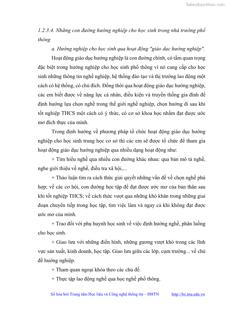 Luận văn thạc sĩ khoa học giáo dục Quản lý bồi dưỡng năng lực tư vấn hướng nghiệp cho giáo viên ở các trường trung học cơ sở huyện Gia Bình, tỉnh Bắc Ninh - 3 Trang 30