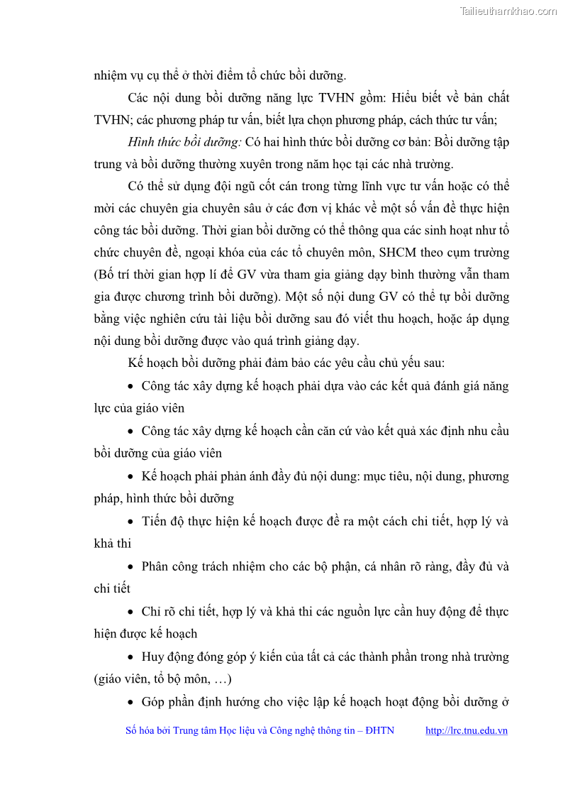 Luận văn thạc sĩ khoa học giáo dục Quản lý bồi dưỡng năng lực tư vấn hướng nghiệp cho giáo viên ở các trường trung học cơ sở huyện Gia Bình, tỉnh Bắc Ninh - 4 Trang 46