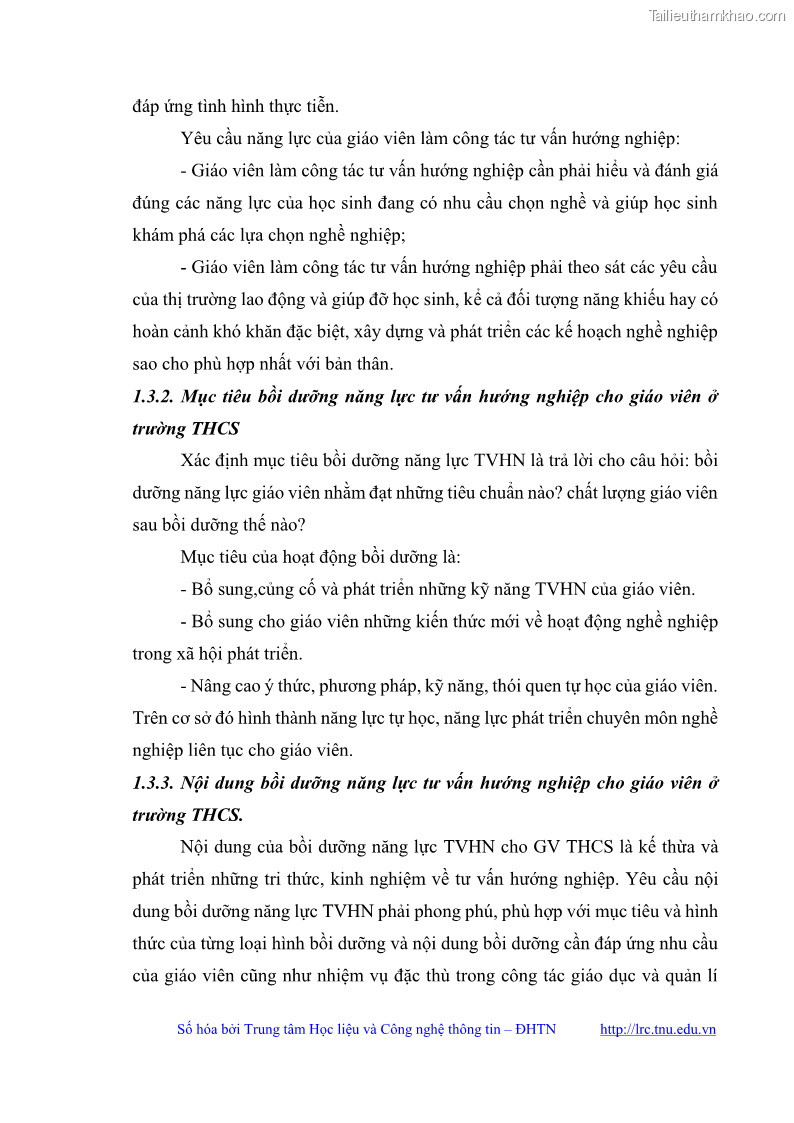 Luận văn thạc sĩ khoa học giáo dục Quản lý bồi dưỡng năng lực tư vấn hướng nghiệp cho giáo viên ở các trường trung học cơ sở huyện Gia Bình, tỉnh Bắc Ninh - 4 Trang 41