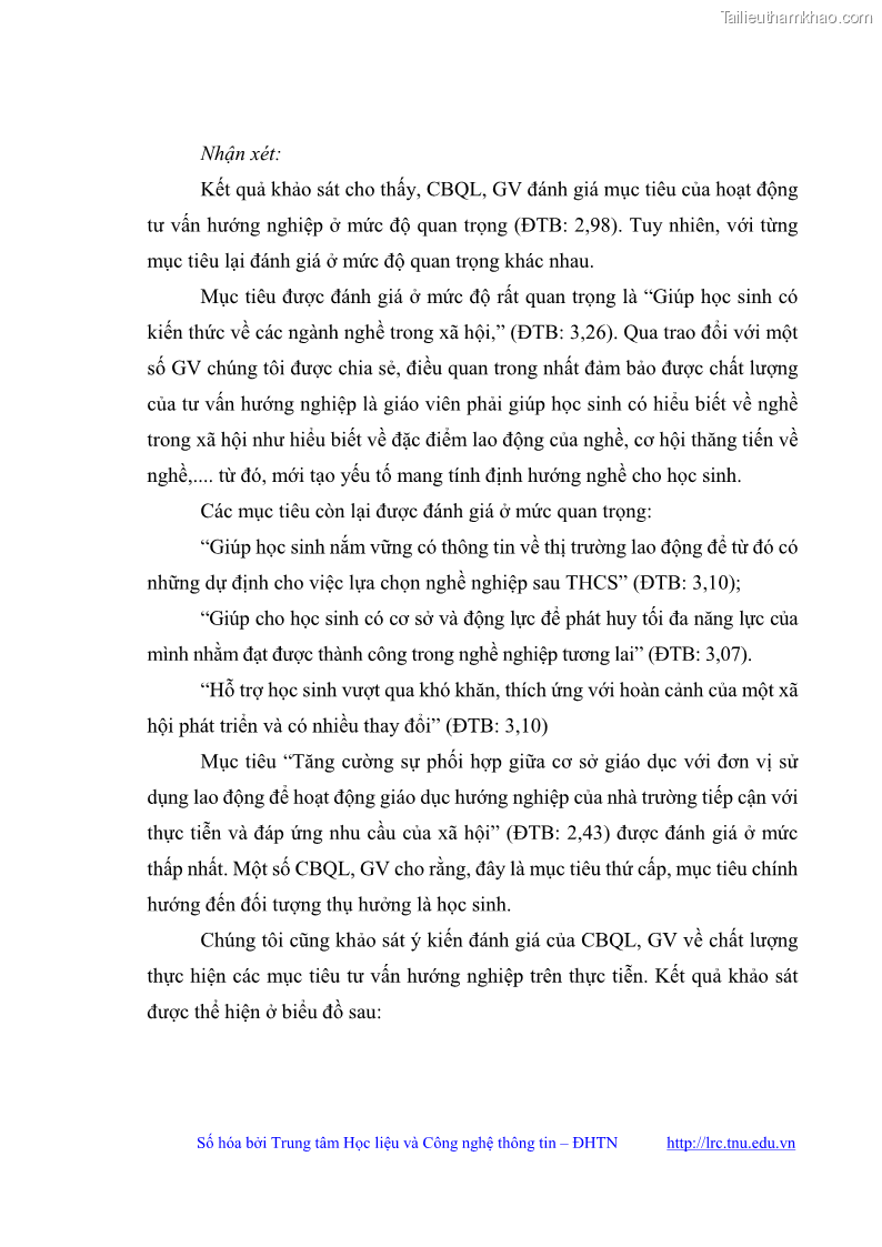 Luận văn thạc sĩ khoa học giáo dục Quản lý bồi dưỡng năng lực tư vấn hướng nghiệp cho giáo viên ở các trường trung học cơ sở huyện Gia Bình, tỉnh Bắc Ninh - 6 Trang 61
