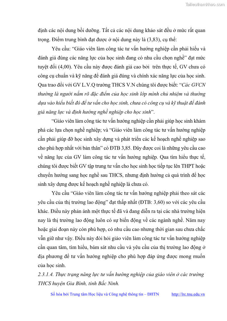 Luận văn thạc sĩ khoa học giáo dục Quản lý bồi dưỡng năng lực tư vấn hướng nghiệp cho giáo viên ở các trường trung học cơ sở huyện Gia Bình, tỉnh Bắc Ninh - 6 Trang 66