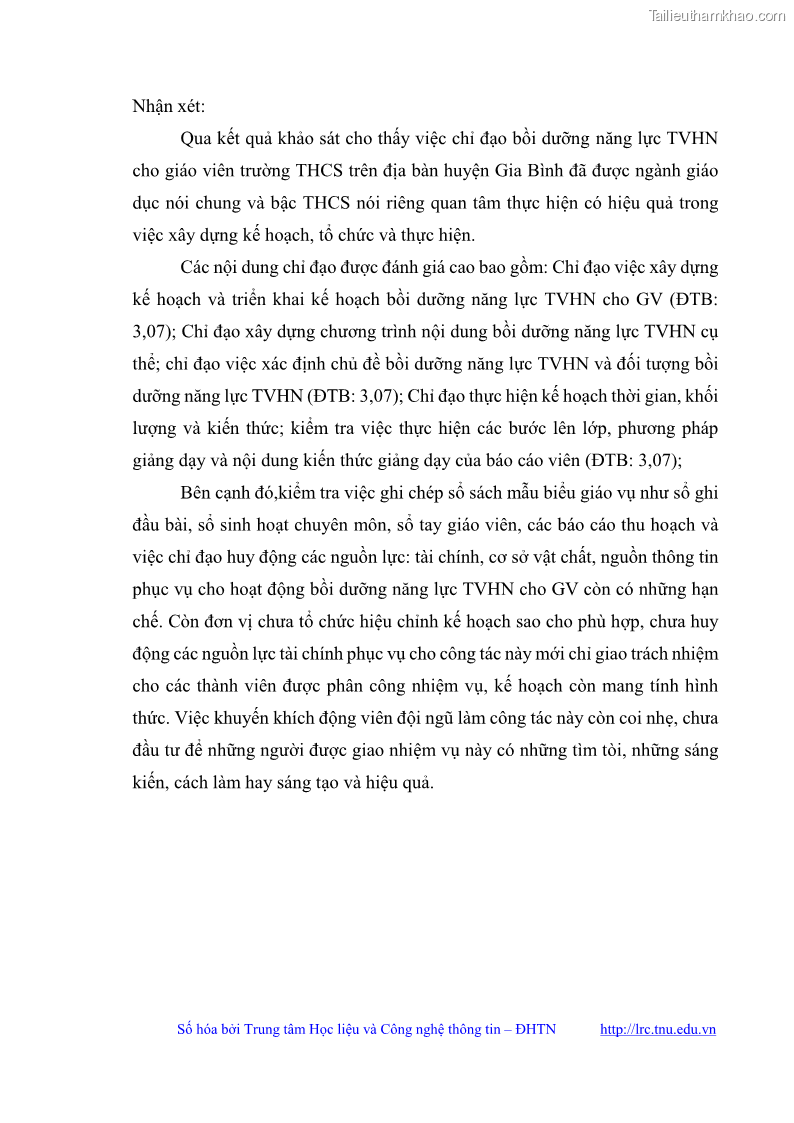 Luận văn thạc sĩ khoa học giáo dục Quản lý bồi dưỡng năng lực tư vấn hướng nghiệp cho giáo viên ở các trường trung học cơ sở huyện Gia Bình, tỉnh Bắc Ninh - 7 Trang 81