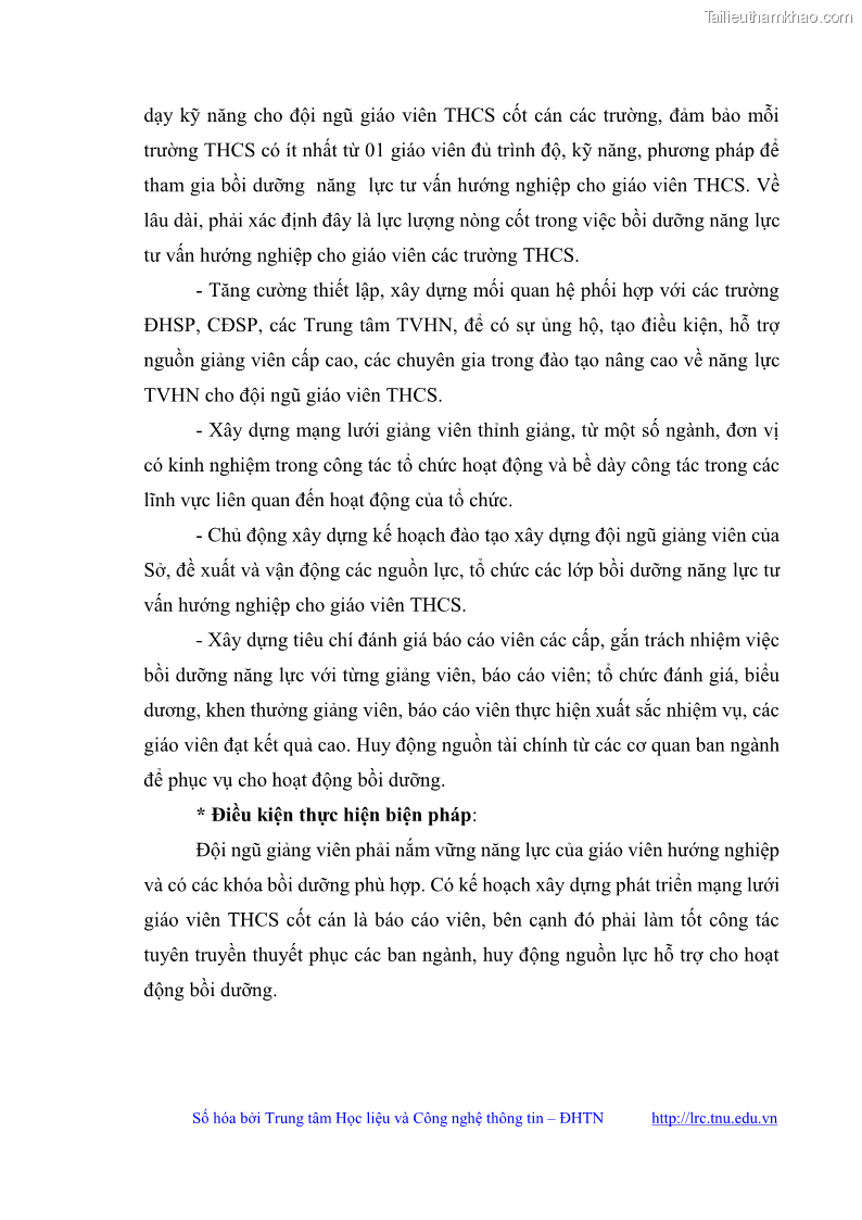 Luận văn thạc sĩ khoa học giáo dục Quản lý bồi dưỡng năng lực tư vấn hướng nghiệp cho giáo viên ở các trường trung học cơ sở huyện Gia Bình, tỉnh Bắc Ninh - 8 Trang 94