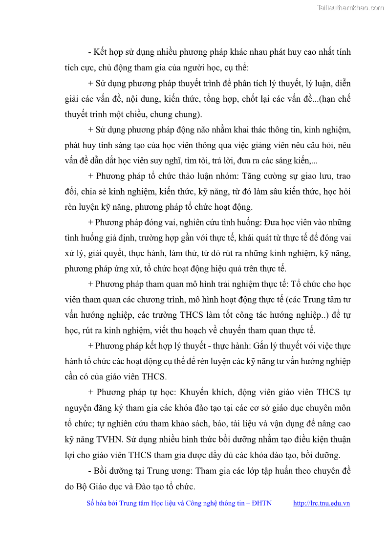 Luận văn thạc sĩ khoa học giáo dục Quản lý bồi dưỡng năng lực tư vấn hướng nghiệp cho giáo viên ở các trường trung học cơ sở huyện Gia Bình, tỉnh Bắc Ninh - 8 Trang 96
