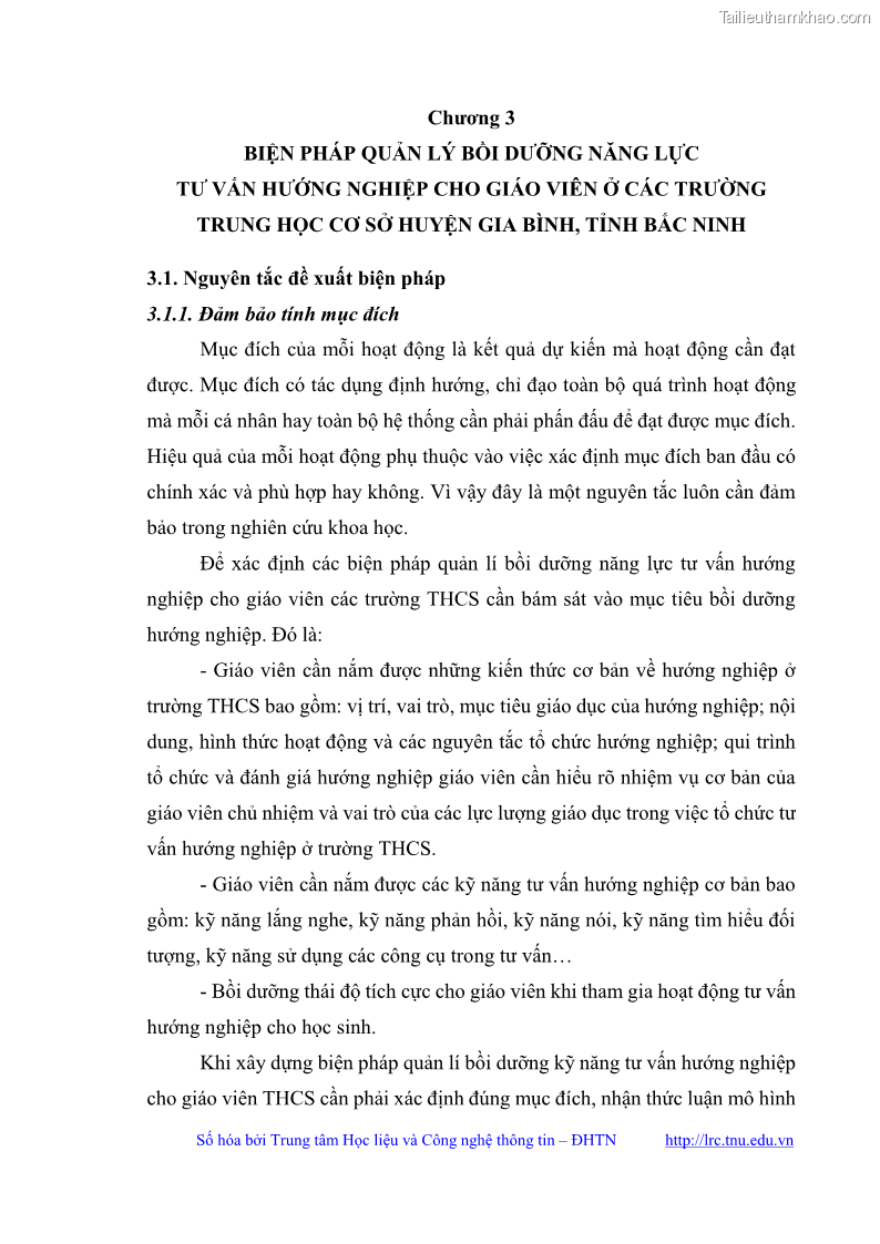 Luận văn thạc sĩ khoa học giáo dục Quản lý bồi dưỡng năng lực tư vấn hướng nghiệp cho giáo viên ở các trường trung học cơ sở huyện Gia Bình, tỉnh Bắc Ninh - 8 Trang 89
