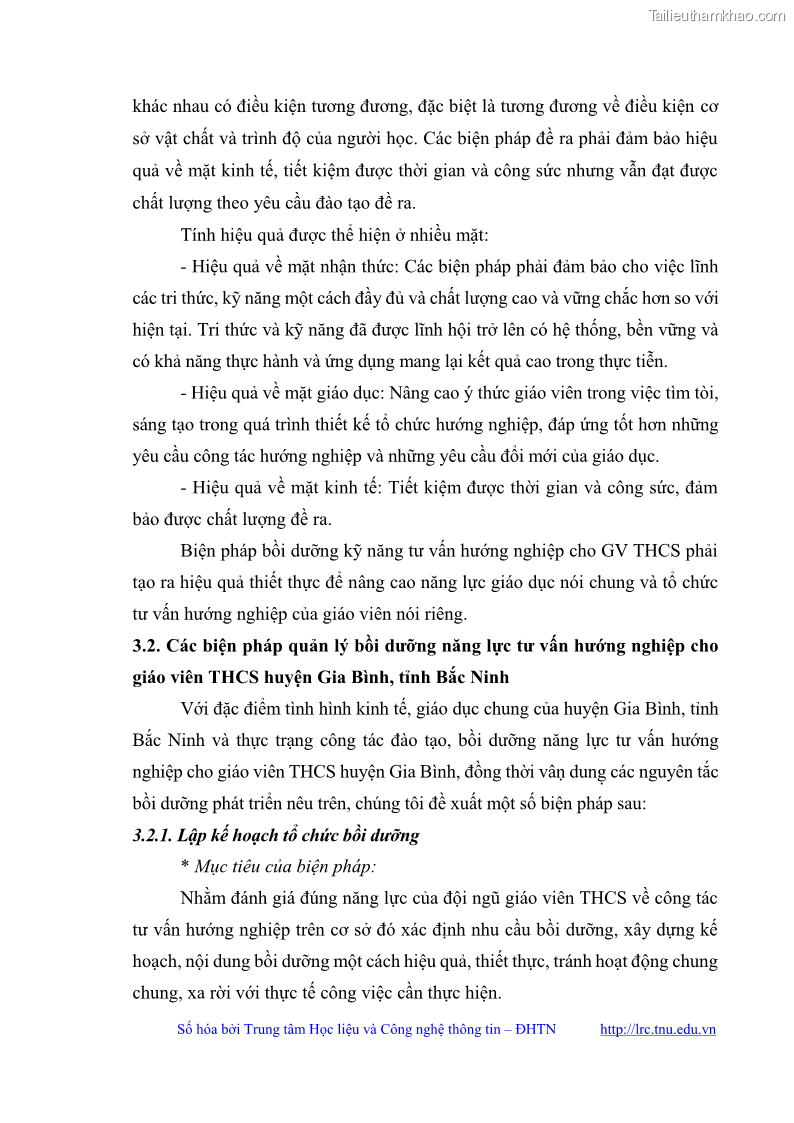 Luận văn thạc sĩ khoa học giáo dục Quản lý bồi dưỡng năng lực tư vấn hướng nghiệp cho giáo viên ở các trường trung học cơ sở huyện Gia Bình, tỉnh Bắc Ninh - 8 Trang 91