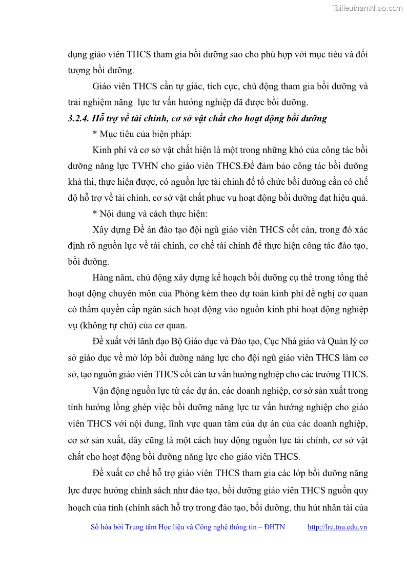 Luận văn thạc sĩ khoa học giáo dục Quản lý bồi dưỡng năng lực tư vấn hướng nghiệp cho giáo viên ở các trường trung học cơ sở huyện Gia Bình, tỉnh Bắc Ninh - 9 Trang 98