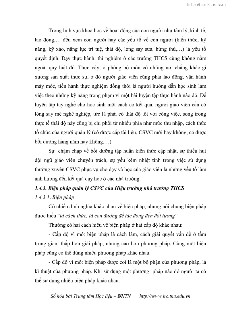 Luận văn thạc sĩ khoa học giáo dục Quản lý cơ sở vật chất ở các trường trung học cơ sở thị xã Quảng Yên, tỉnh Quảng Ninh - 4 Trang 37