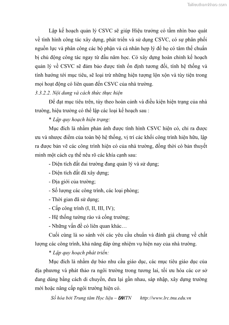 Luận văn thạc sĩ khoa học giáo dục Quản lý cơ sở vật chất ở các trường trung học cơ sở thị xã Quảng Yên, tỉnh Quảng Ninh - 7 Trang 79