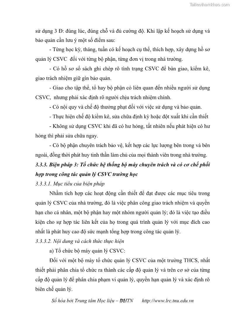 Luận văn thạc sĩ khoa học giáo dục Quản lý cơ sở vật chất ở các trường trung học cơ sở thị xã Quảng Yên, tỉnh Quảng Ninh - 7 Trang 81