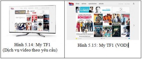 Hình 2 4 Các ứng dụng dịch vụ HbbTV trên kênh truyền hình TF1 M6 là một kênh 1