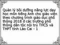 Quản lý bồi dưỡng năng lực dạy học môn tiếng Anh cho giáo viên theo chương trình giáo dục phổ thông 2018 ở các trường phổ thông dân tộc nội trú THCS và THPT tỉnh Lào Cai