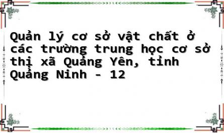 Quản lý cơ sở vật chất ở các trường trung học cơ sở thị xã Quảng Yên, tỉnh Quảng Ninh - 12