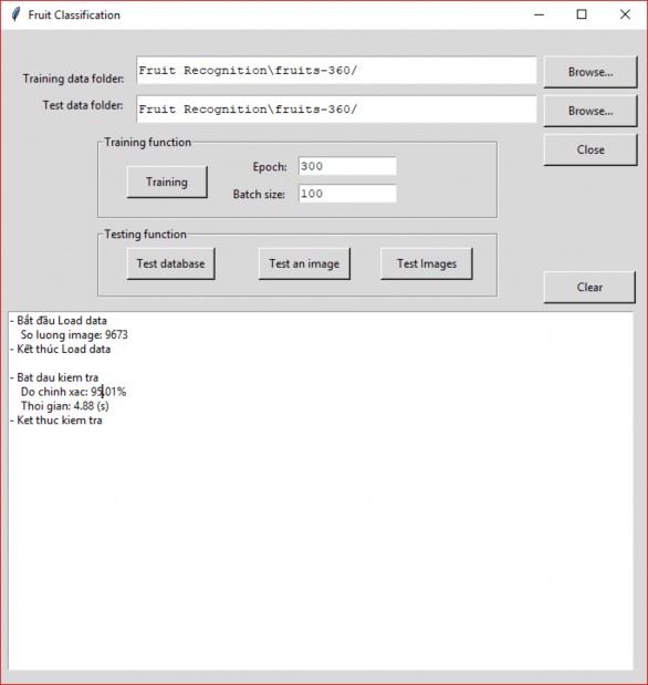 Hình 4 5 Kiểm tra trên tập dữ liệu test 4 2 Kết luận và phướng phát triển 1