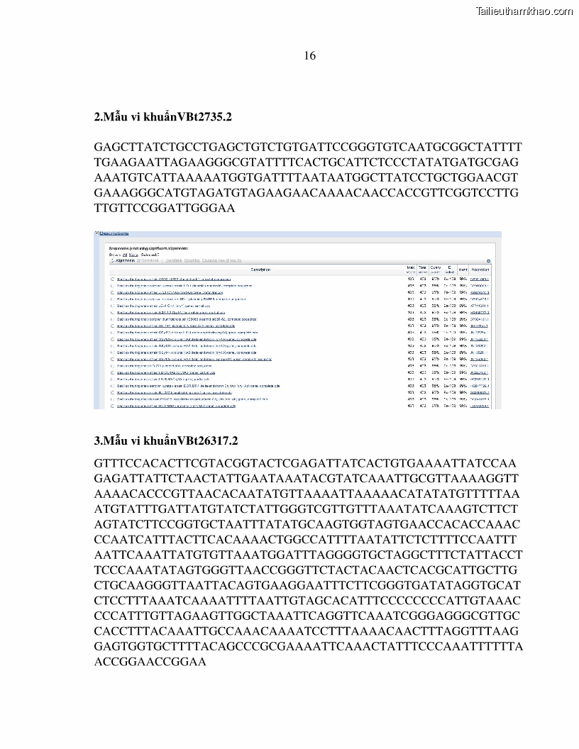 Luận án tiến sĩ bảo vệ thực vật Nghiên cứu sự đa dạng và độc tính của vi khuẩn Bacillus thuringiensis var. kurstaki trên sâu ăn lá hại rau ở Việt Nam - 15 Trang 174