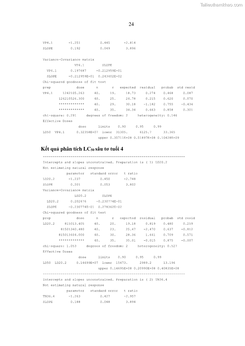 Luận án tiến sĩ bảo vệ thực vật Nghiên cứu sự đa dạng và độc tính của vi khuẩn Bacillus thuringiensis var. kurstaki trên sâu ăn lá hại rau ở Việt Nam - 16 Trang 182