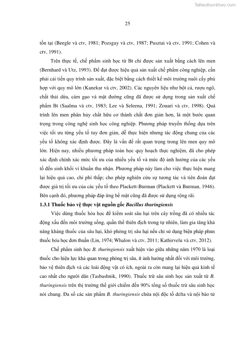 Luận án tiến sĩ bảo vệ thực vật Nghiên cứu sự đa dạng và độc tính của vi khuẩn Bacillus thuringiensis var. kurstaki trên sâu ăn lá hại rau ở Việt Nam - 5 Trang 51
