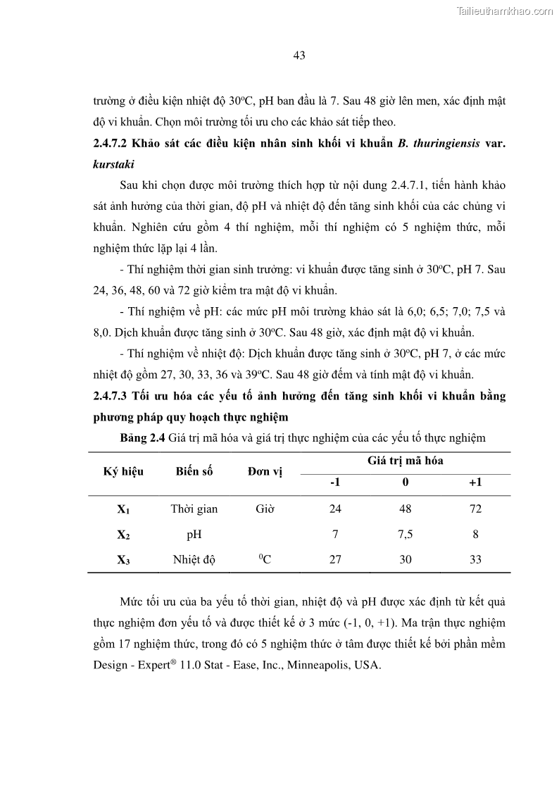 Luận án tiến sĩ bảo vệ thực vật Nghiên cứu sự đa dạng và độc tính của vi khuẩn Bacillus thuringiensis var. kurstaki trên sâu ăn lá hại rau ở Việt Nam - 6 Trang 69