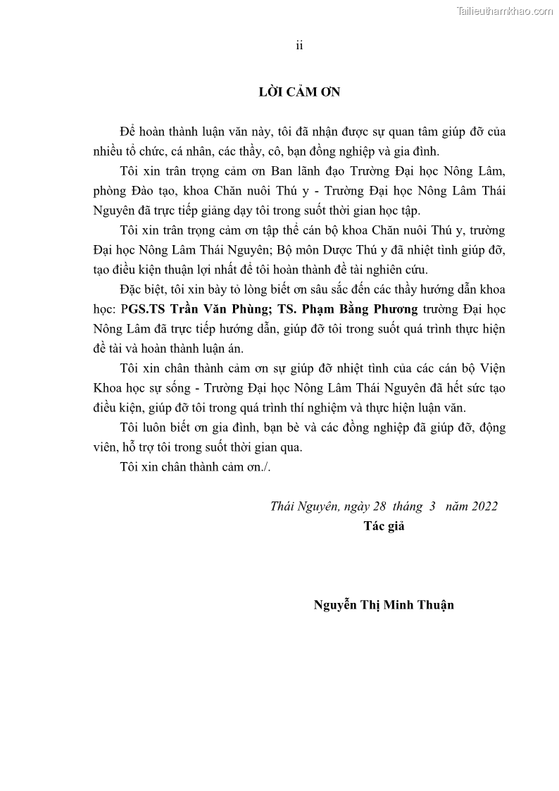 Luận án tiến sĩ chăn nuôi Đặc điểm sinh trưởng và mối tương quan đa hình gen POU1F1 với tính trạng sinh trưởng của dê địa phương Định Hóa - 1 Trang 4