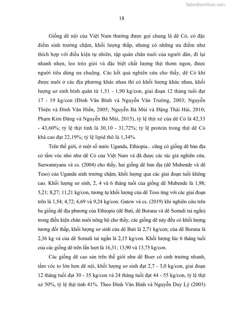 Luận án tiến sĩ chăn nuôi Đặc điểm sinh trưởng và mối tương quan đa hình gen POU1F1 với tính trạng sinh trưởng của dê địa phương Định Hóa - 3 Trang 31