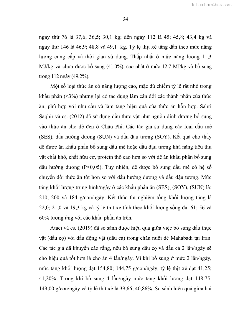 Luận án tiến sĩ chăn nuôi Đặc điểm sinh trưởng và mối tương quan đa hình gen POU1F1 với tính trạng sinh trưởng của dê địa phương Định Hóa - 4 Trang 47