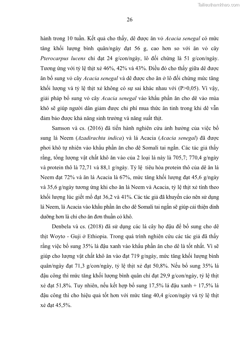 Luận án tiến sĩ chăn nuôi Đặc điểm sinh trưởng và mối tương quan đa hình gen POU1F1 với tính trạng sinh trưởng của dê địa phương Định Hóa - 4 Trang 39