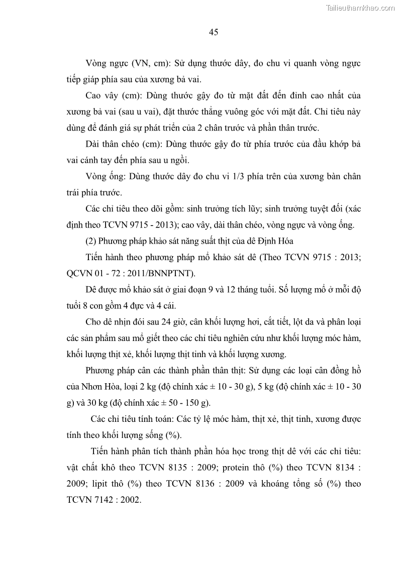 Luận án tiến sĩ chăn nuôi Đặc điểm sinh trưởng và mối tương quan đa hình gen POU1F1 với tính trạng sinh trưởng của dê địa phương Định Hóa - 5 Trang 58