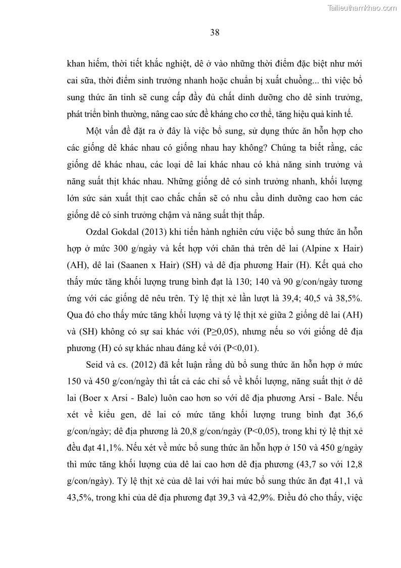 Luận án tiến sĩ chăn nuôi Đặc điểm sinh trưởng và mối tương quan đa hình gen POU1F1 với tính trạng sinh trưởng của dê địa phương Định Hóa - 5 Trang 51