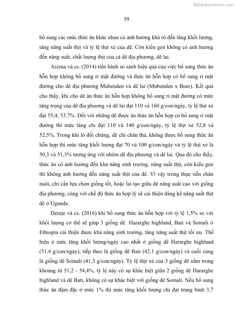 Luận án tiến sĩ chăn nuôi Đặc điểm sinh trưởng và mối tương quan đa hình gen POU1F1 với tính trạng sinh trưởng của dê địa phương Định Hóa - 5 Trang 52