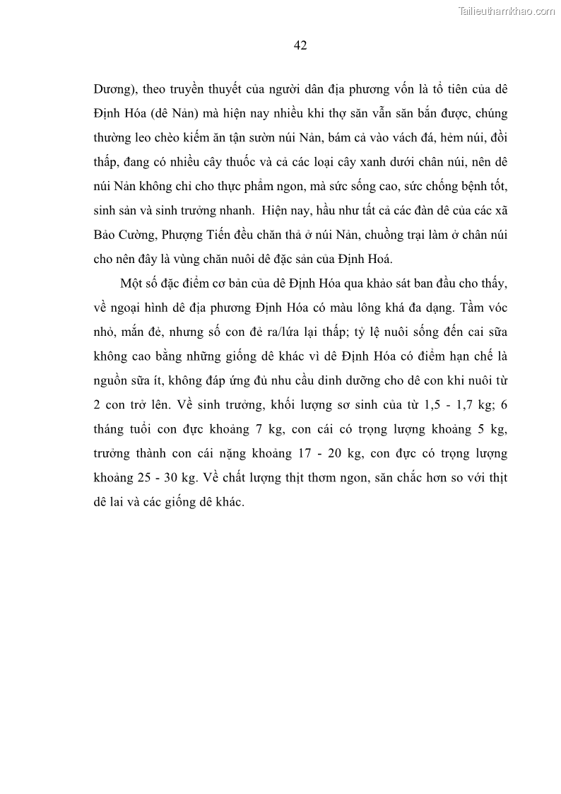 Luận án tiến sĩ chăn nuôi Đặc điểm sinh trưởng và mối tương quan đa hình gen POU1F1 với tính trạng sinh trưởng của dê địa phương Định Hóa - 5 Trang 55