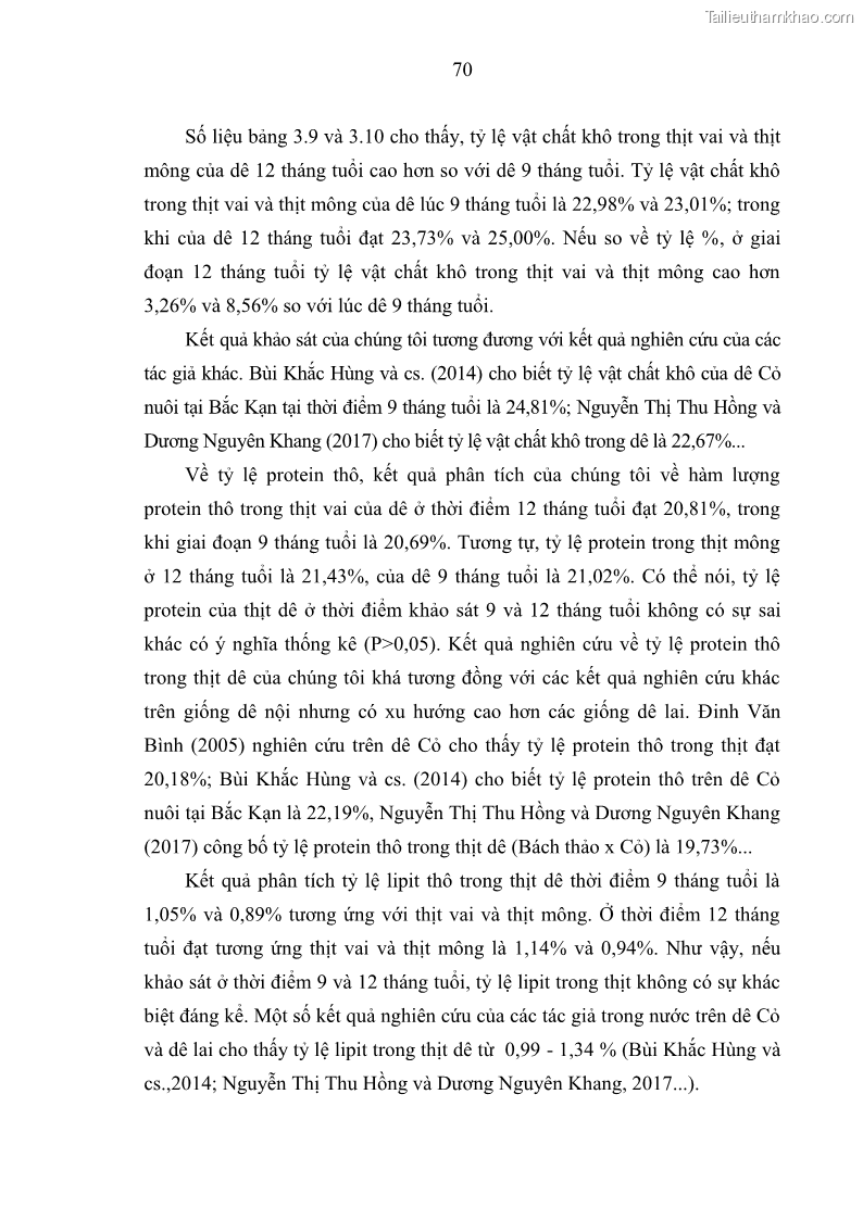 Luận án tiến sĩ chăn nuôi Đặc điểm sinh trưởng và mối tương quan đa hình gen POU1F1 với tính trạng sinh trưởng của dê địa phương Định Hóa - 7 Trang 83