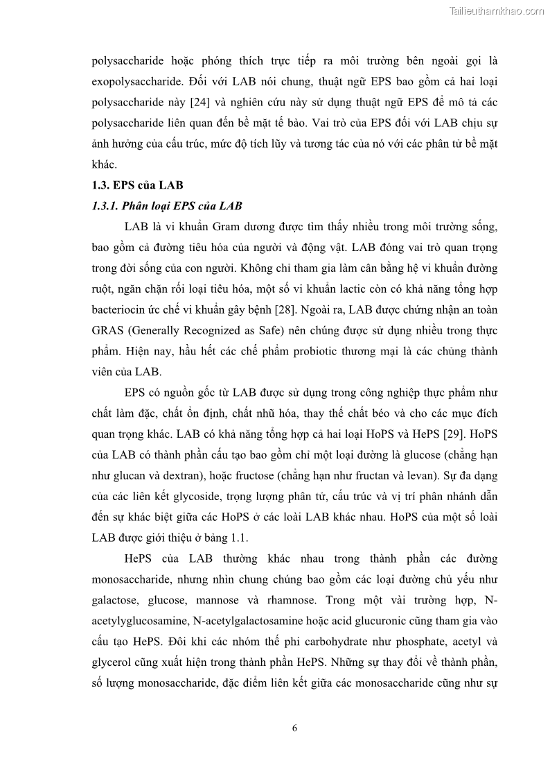 Luận án tiến sĩ công nghệ sinh học Nghiên cứu các điều kiện stress môi trường đến khả năng tổng hợp exopolysaccharides của vi khuẩn Lactobacillus plantarum - 2 Trang 22