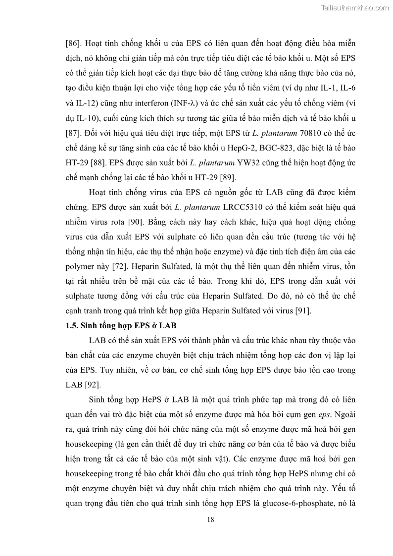 Luận án tiến sĩ công nghệ sinh học Nghiên cứu các điều kiện stress môi trường đến khả năng tổng hợp exopolysaccharides của vi khuẩn Lactobacillus plantarum - 3 Trang 34