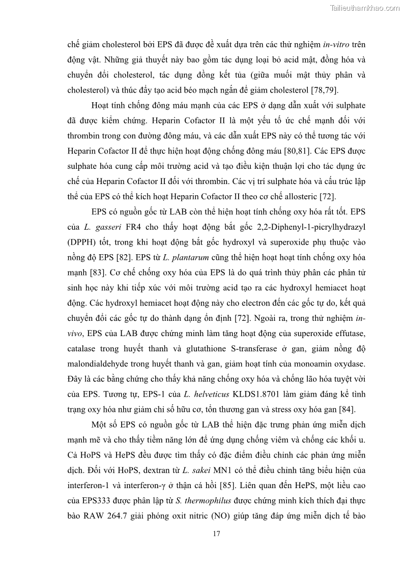 Luận án tiến sĩ công nghệ sinh học Nghiên cứu các điều kiện stress môi trường đến khả năng tổng hợp exopolysaccharides của vi khuẩn Lactobacillus plantarum - 3 Trang 33