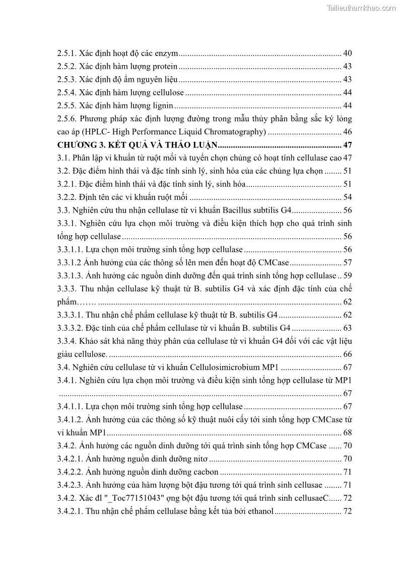 Luận án tiến sĩ công nghệ sinh học Nghiên cứu cellulase từ vi khuẩn ruột mối phân lập ở Việt Nam - 1 Trang 9