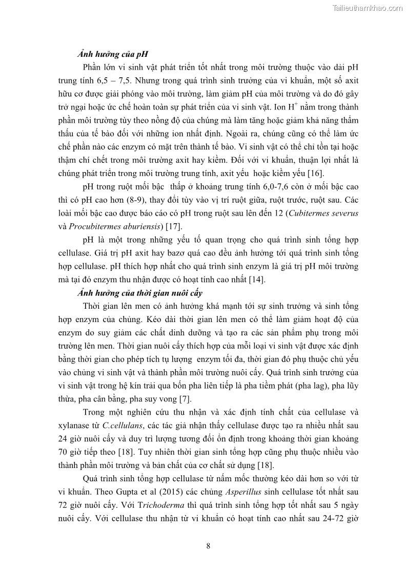 Luận án tiến sĩ công nghệ sinh học Nghiên cứu cellulase từ vi khuẩn ruột mối phân lập ở Việt Nam - 2 Trang 21