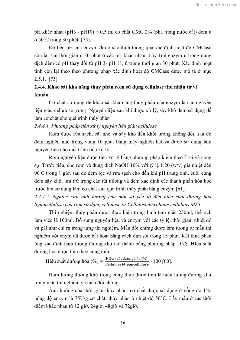 Luận án tiến sĩ công nghệ sinh học Nghiên cứu cellulase từ vi khuẩn ruột mối phân lập ở Việt Nam - 5 Trang 49