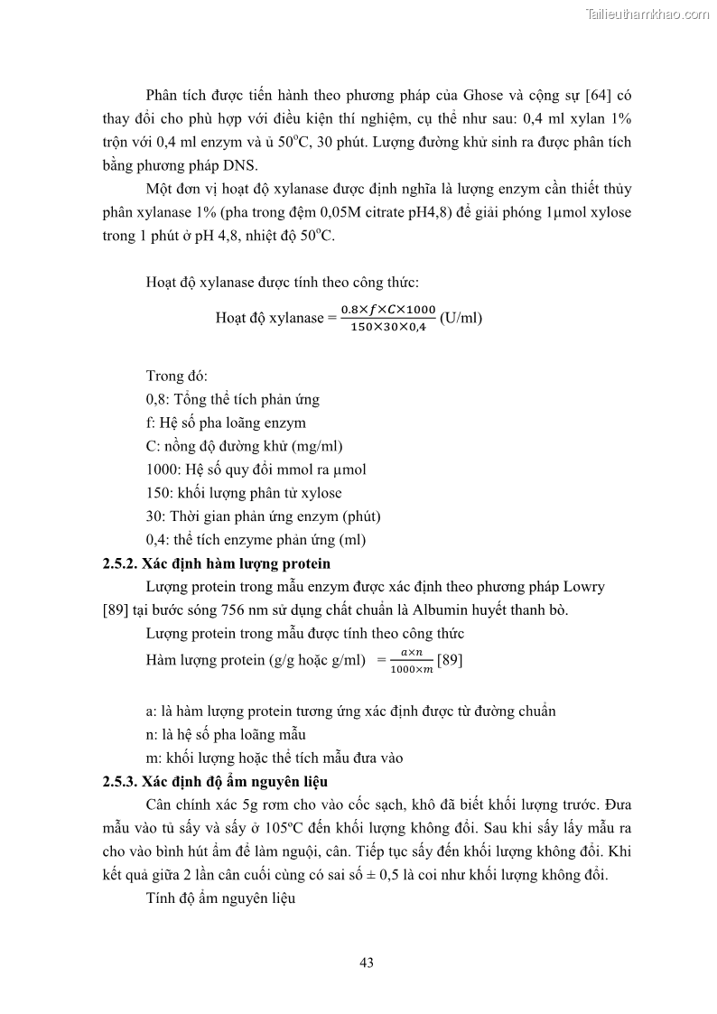 Luận án tiến sĩ công nghệ sinh học Nghiên cứu cellulase từ vi khuẩn ruột mối phân lập ở Việt Nam - 5 Trang 56