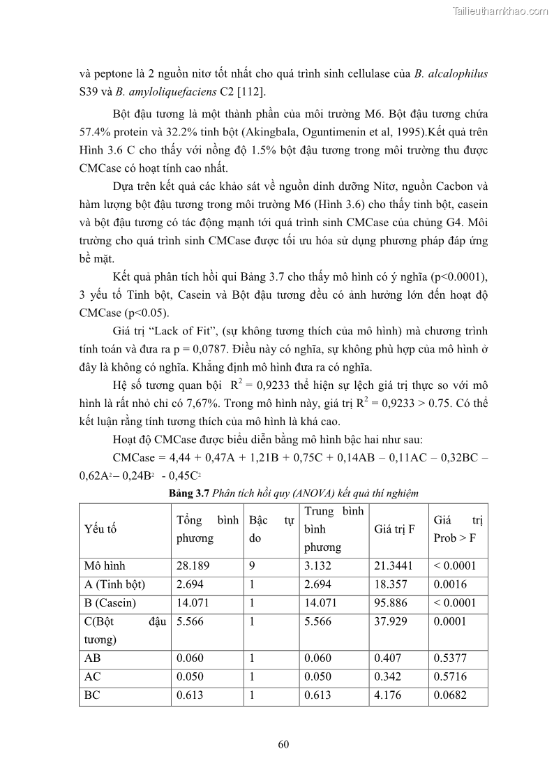 Luận án tiến sĩ công nghệ sinh học Nghiên cứu cellulase từ vi khuẩn ruột mối phân lập ở Việt Nam - 7 Trang 73