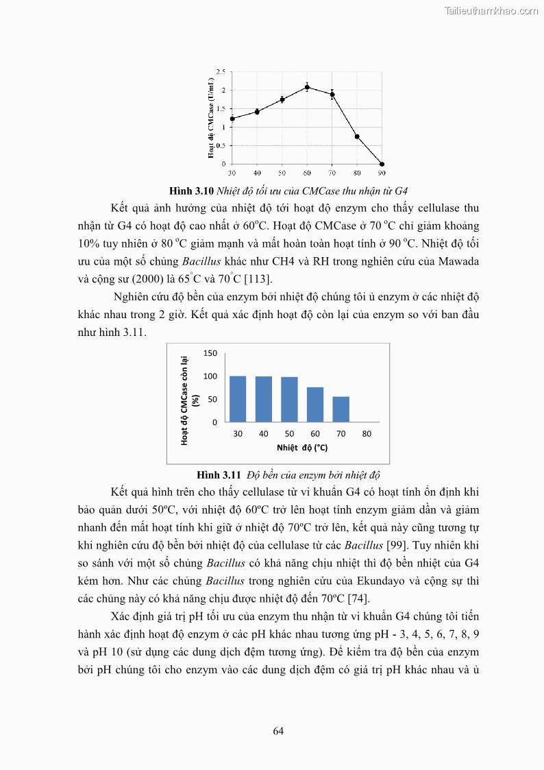 Luận án tiến sĩ công nghệ sinh học Nghiên cứu cellulase từ vi khuẩn ruột mối phân lập ở Việt Nam - 7 Trang 77