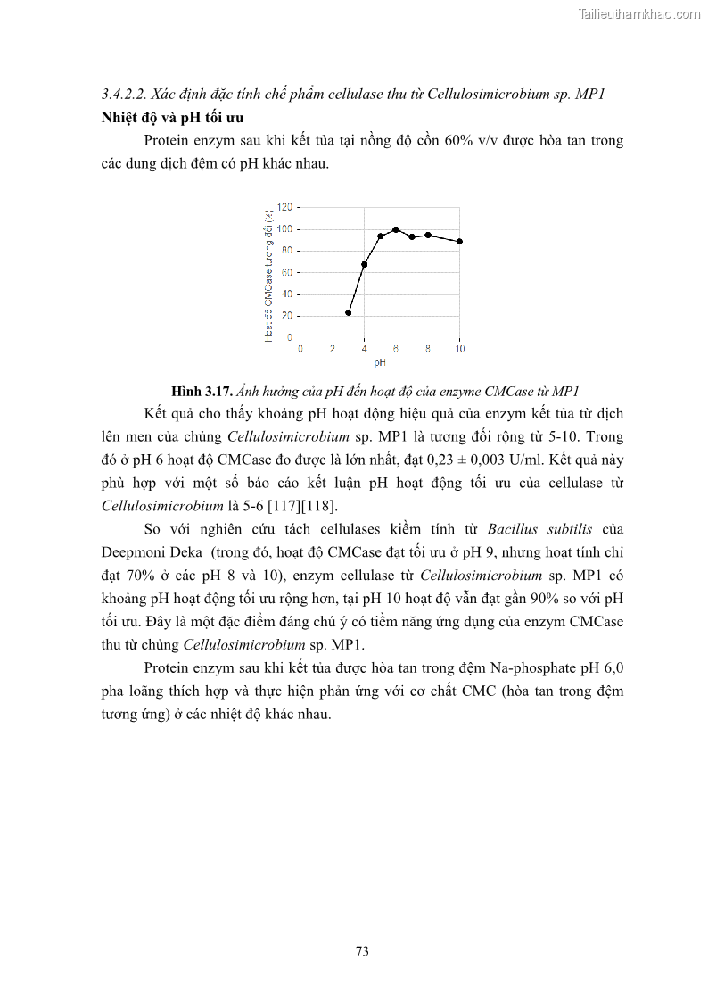 Luận án tiến sĩ công nghệ sinh học Nghiên cứu cellulase từ vi khuẩn ruột mối phân lập ở Việt Nam - 8 Trang 86