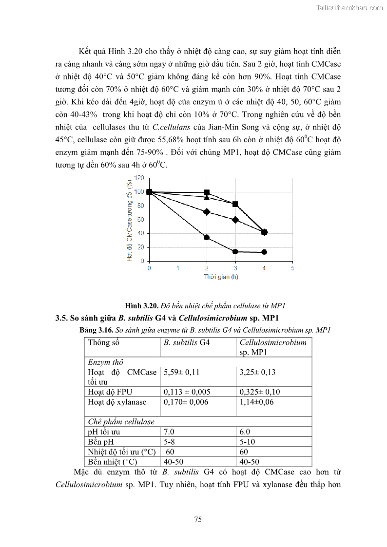 Luận án tiến sĩ công nghệ sinh học Nghiên cứu cellulase từ vi khuẩn ruột mối phân lập ở Việt Nam - 8 Trang 88