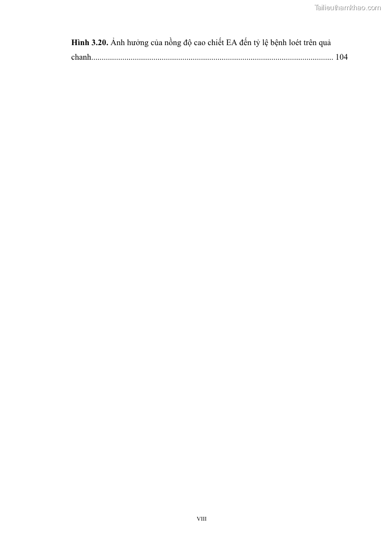 Luận án tiến sĩ công nghệ sinh học Nghiên cứu khả năng ức chế vi khuẩn Xanthomonas sp. gây bệnh loét trên cây chanh của cao chiết phân đoạn từ cây Giao Euphorbia tirucalli L. - 2 Trang 21