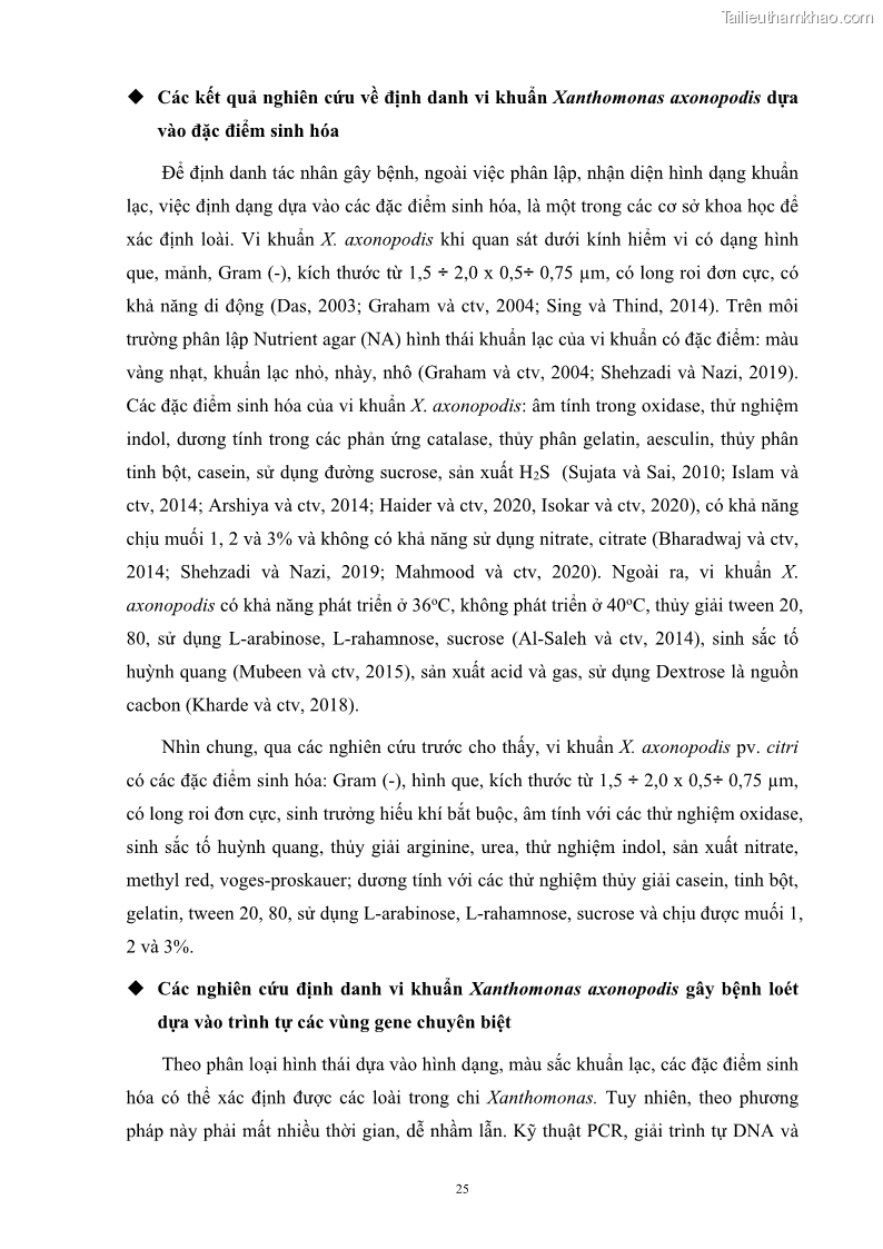 Luận án tiến sĩ công nghệ sinh học Nghiên cứu khả năng ức chế vi khuẩn Xanthomonas sp. gây bệnh loét trên cây chanh của cao chiết phân đoạn từ cây Giao Euphorbia tirucalli L. - 4 Trang 46