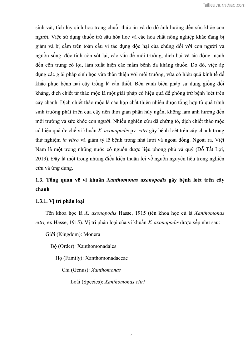 Luận án tiến sĩ công nghệ sinh học Nghiên cứu khả năng ức chế vi khuẩn Xanthomonas sp. gây bệnh loét trên cây chanh của cao chiết phân đoạn từ cây Giao Euphorbia tirucalli L. - 4 Trang 38