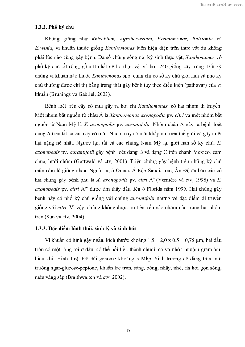 Luận án tiến sĩ công nghệ sinh học Nghiên cứu khả năng ức chế vi khuẩn Xanthomonas sp. gây bệnh loét trên cây chanh của cao chiết phân đoạn từ cây Giao Euphorbia tirucalli L. - 4 Trang 39